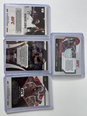 Derrick Lewis Panini Prizm UFC Card Lot 4 Fireworks Fearless Inserts MMA - Thumbnail 2
