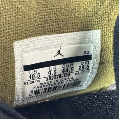Air Jordan 9 Retro Shoes Mens Size 10.5 White Militia Green Statue 302370-109 - Thumbnail 8
