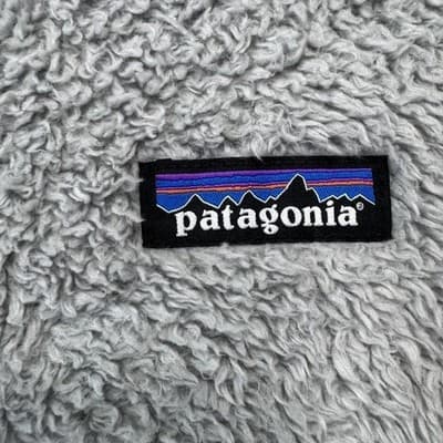 Patagonia Sweater Womens Large Gray Sherpa High Pile Fleece 1/4 Zip Pullover - Thumbnail 4