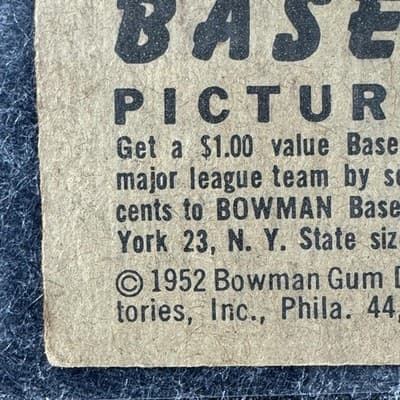 1952 Bowman Bill Werle St Louis Cardinals MLB Baseball Picture Card #248 - Thumbnail 4