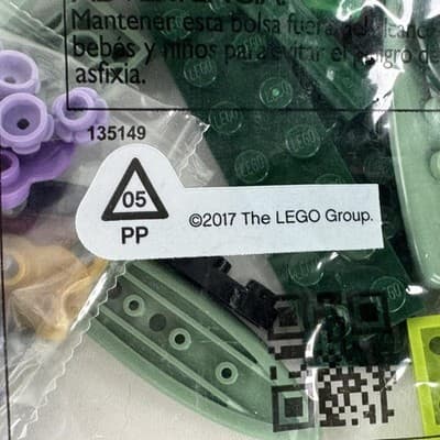 Retired LEGO Parts Bag 3 635R2 Purple Flower Plant Pieces Green New Sealed - Thumbnail 3