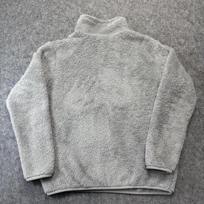 Patagonia Sweater Womens Large Gray Sherpa High Pile Fleece 1/4 Zip Pullover - Thumbnail 8