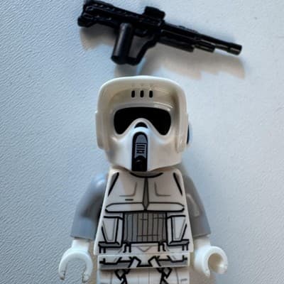 LEGO Star Wars Scout Trooper SW1182 Minifigure Blaster Rifle Helmet White Gray - Thumbnail 2