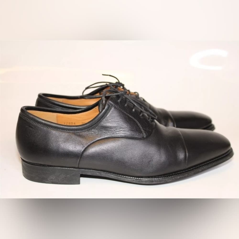 Magnanni Federico Mens Size 9.5 D Black Leather Dress Captoe $298 - Thumbnail 2