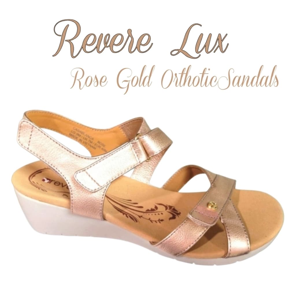 NWOB REVERE Casablanca Leather Wedge Sandals Germany Orthotic 9 40 - Thumbnail 2