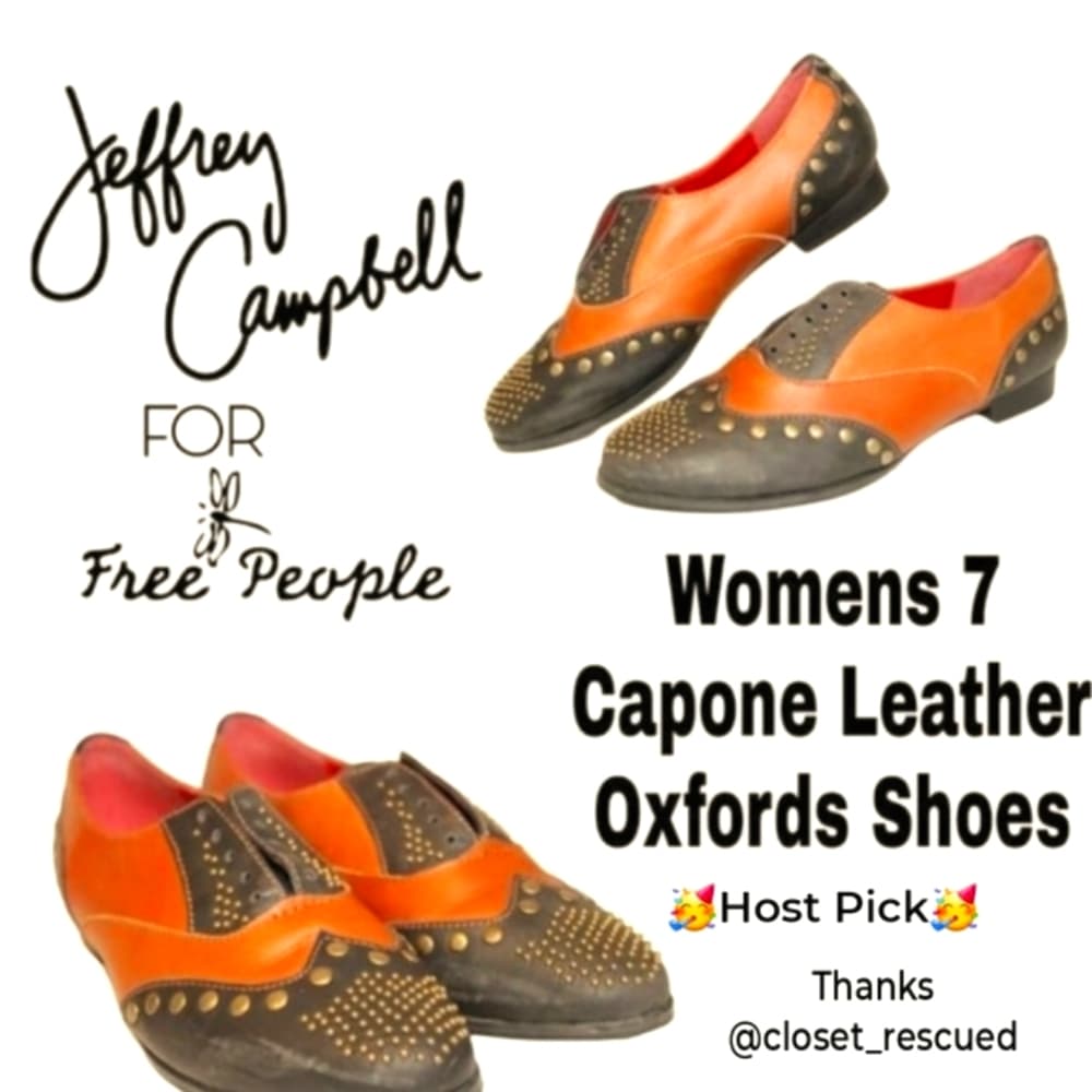 ð¥³HPð¥³ Jeffrey Campbell For Free People 7 M Capone Leather Oxfords Shoes - Thumbnail 2