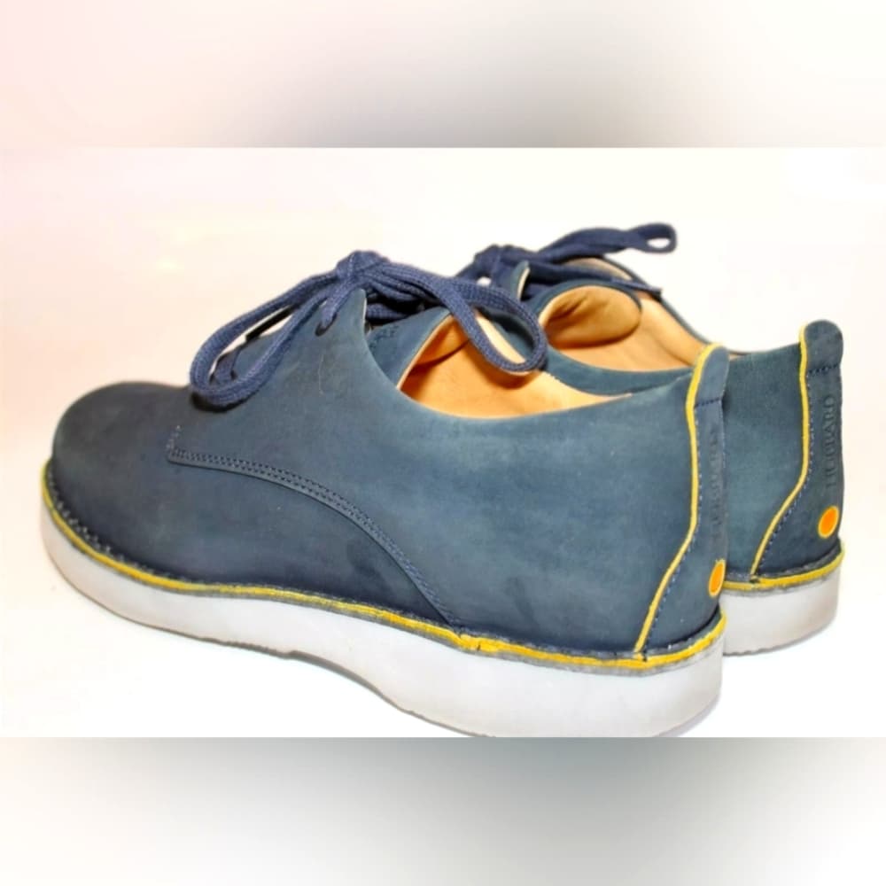 Samuel Hubbard Mens 10.5 M Blue Nubuck Leather Casual Oxfords Shoes - Thumbnail 2