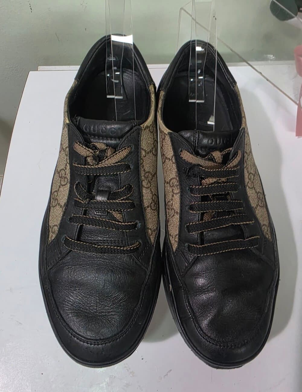 GUCCI SUPREME Monogram Low-Top skate Fashion Sneakers. M 9 E (Wide) - Thumbnail 2