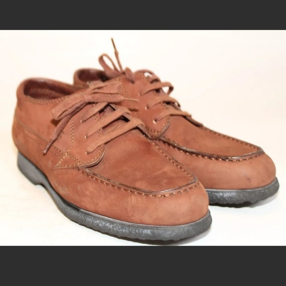 Tod's Italy Hand Made 37 7 Brown Leather Lace Up Oxfords Shoes - Thumbnail 2