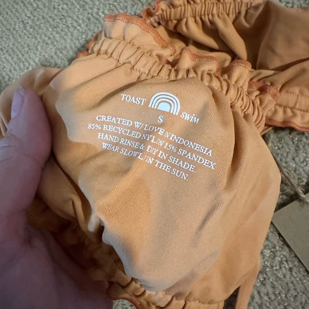 NWT Toast x Free People bandeau bikini top sandstone - Thumbnail 2