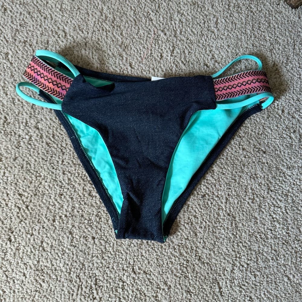 NWOT L*Space Indian Summer bikini bottoms faux denim