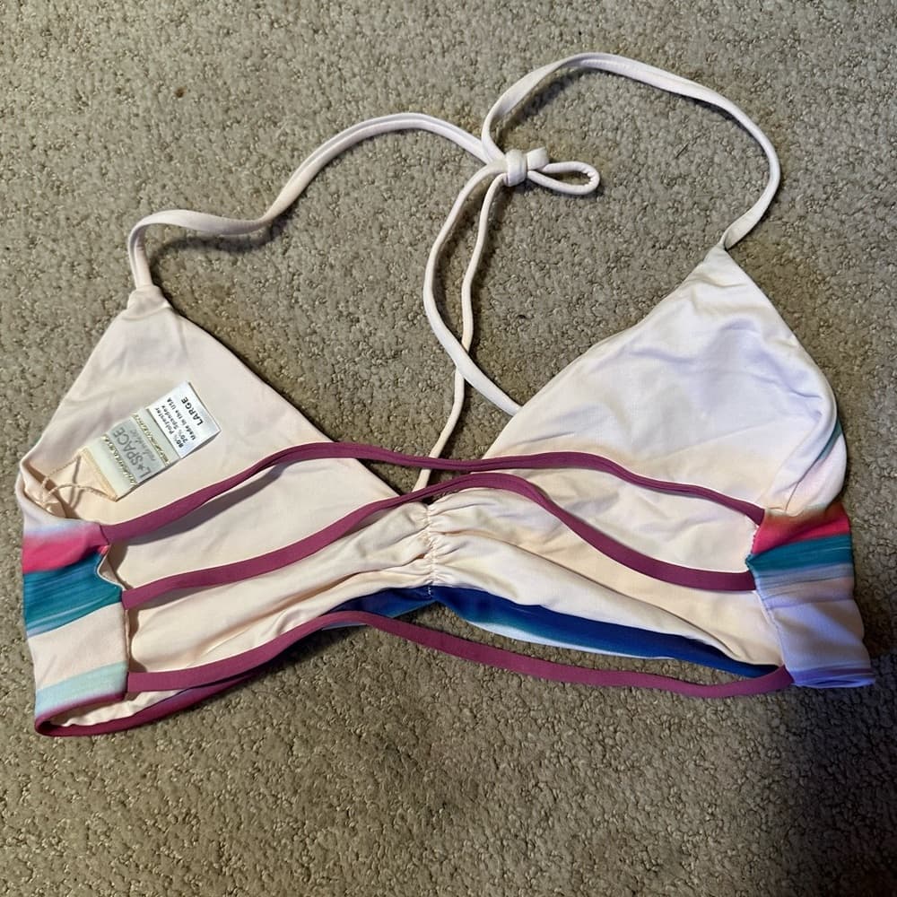 NWOT L*Space striped bikini top - Thumbnail 2