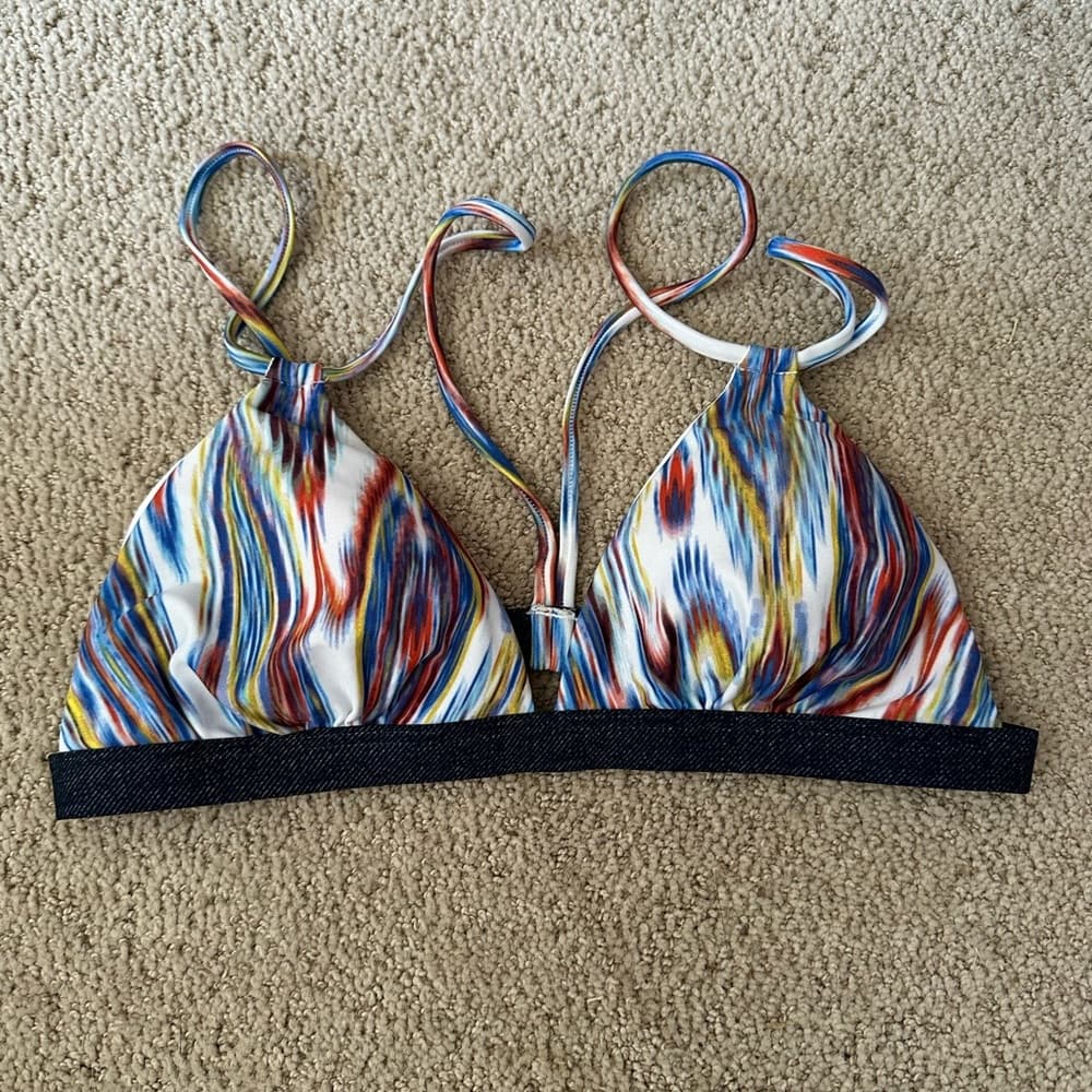NWOT L*Space Plumagio New Wave bikini top