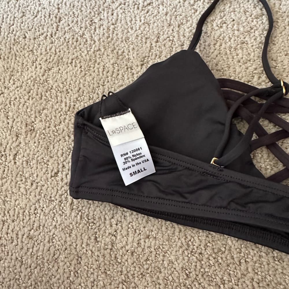 NWOT L*Space strappy front bikini black - Thumbnail 3