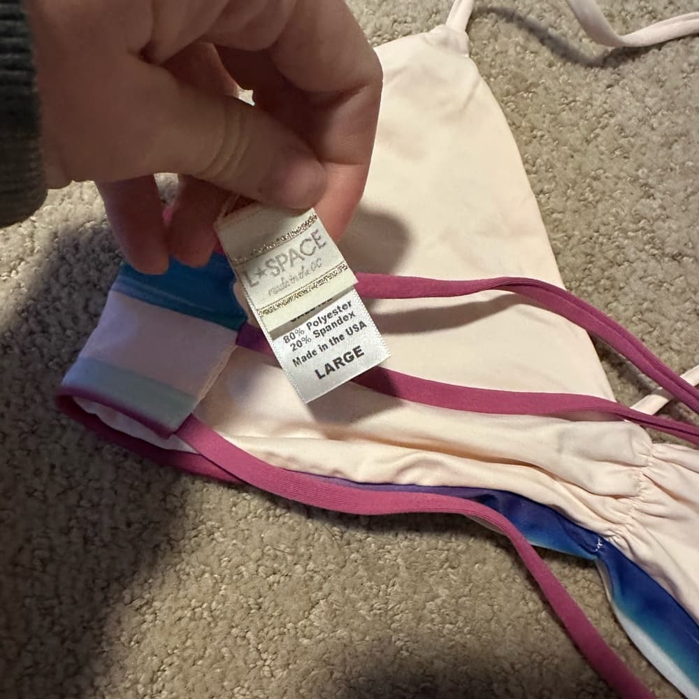 NWOT L*Space striped bikini top - Thumbnail 3