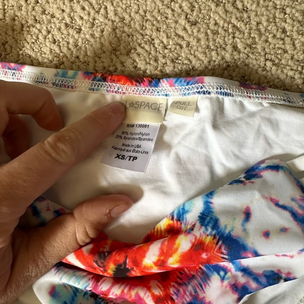 NWOT L*Space Low Down bikini bottoms tie dye - Thumbnail 2