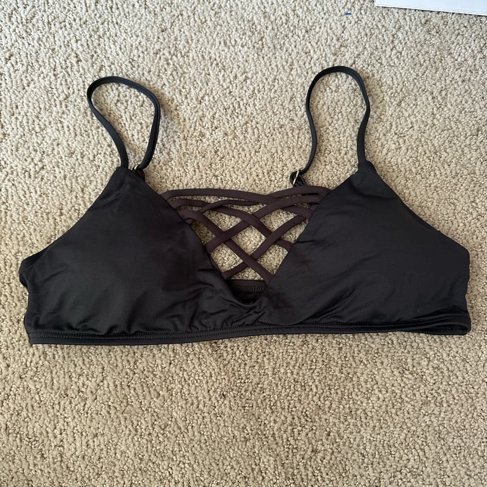 NWOT L*Space strappy front bikini black