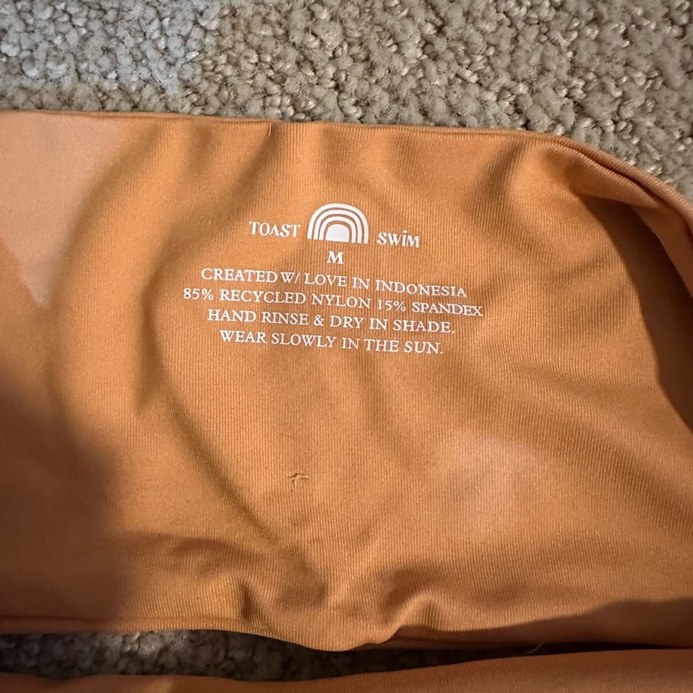 NWT Toast x Free People apex bikini top sandstone - Thumbnail 2