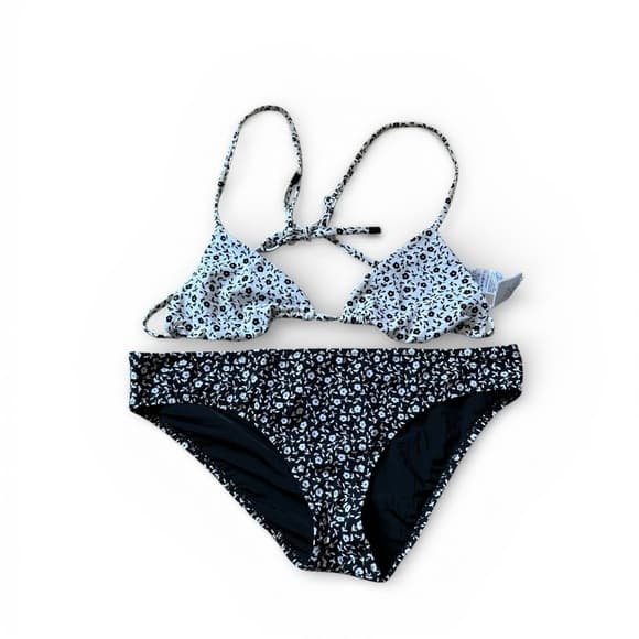 Kisuii bikini set floral black white - Thumbnail 6