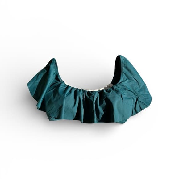 NWT Eberjey Margarita ruffle bikini top palm green large - Thumbnail 6