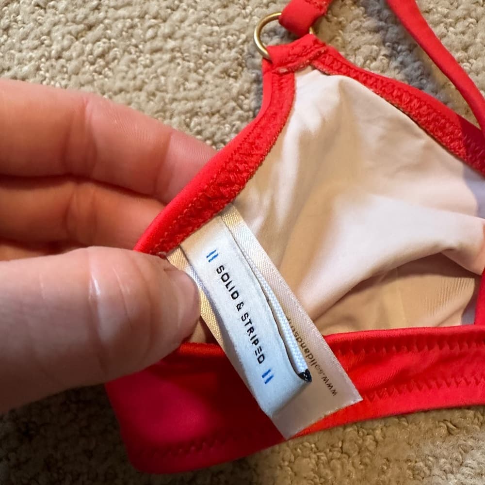 Solid and Striped Tilda bikini top red - Thumbnail 3