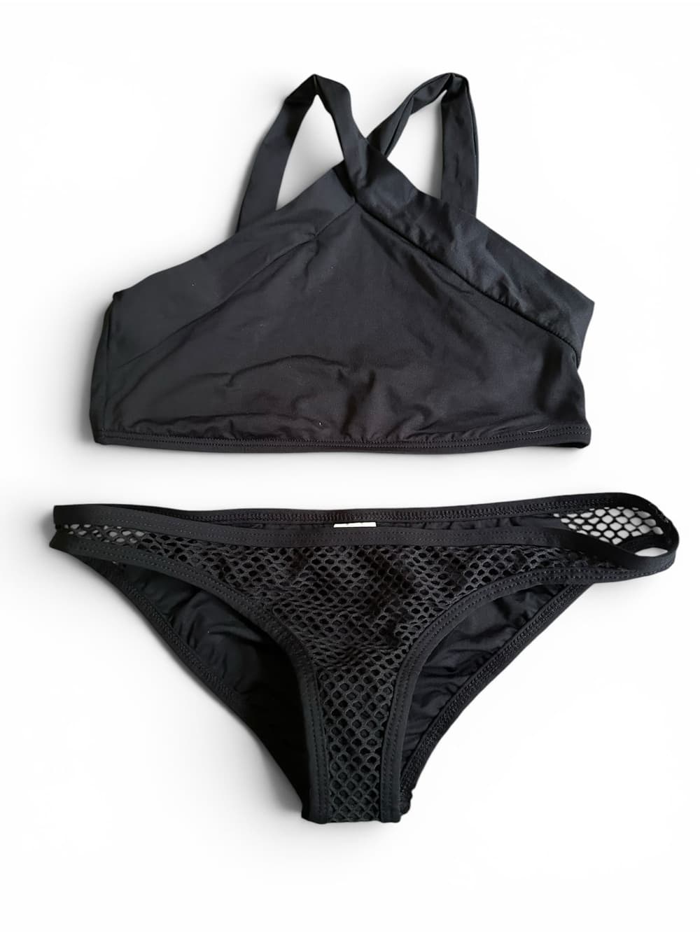 NWOT L*Space high neck mesh bikini set black extra small - Thumbnail 4