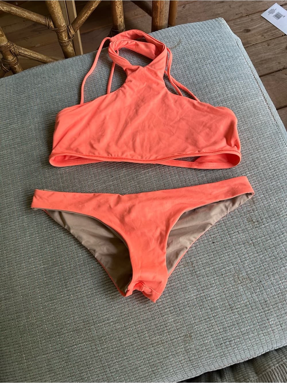 NWOT L*Space Haute bikini set orange small
