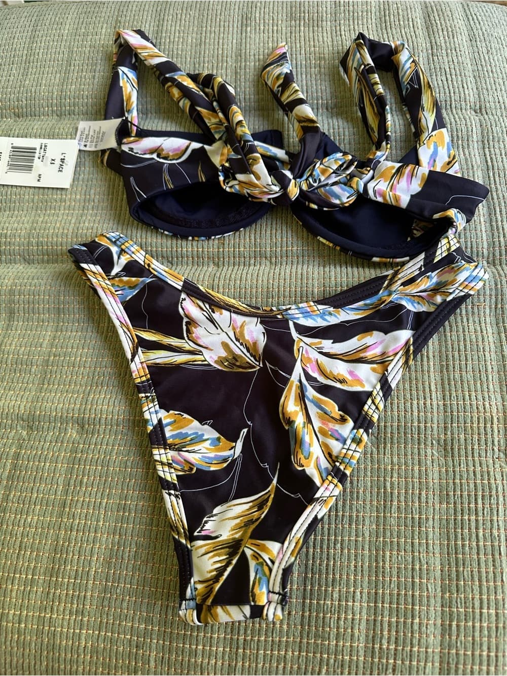 NWT L*Space Camellia bikini set Nightfall Palm - Thumbnail 3