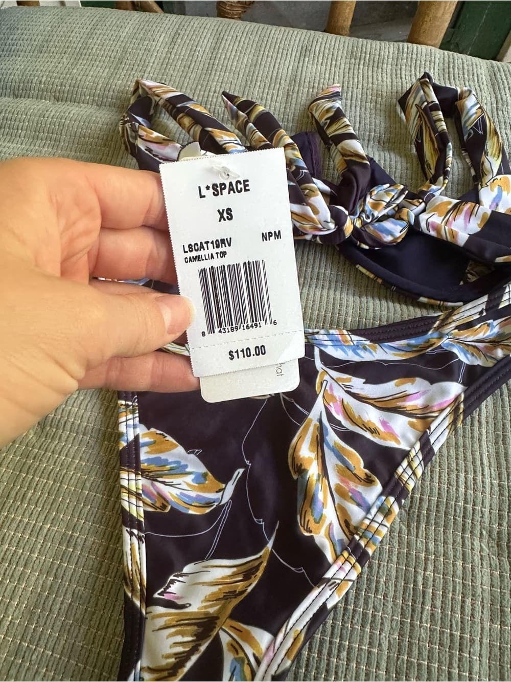 NWT L*Space Camellia bikini set Nightfall Palm - Thumbnail 4
