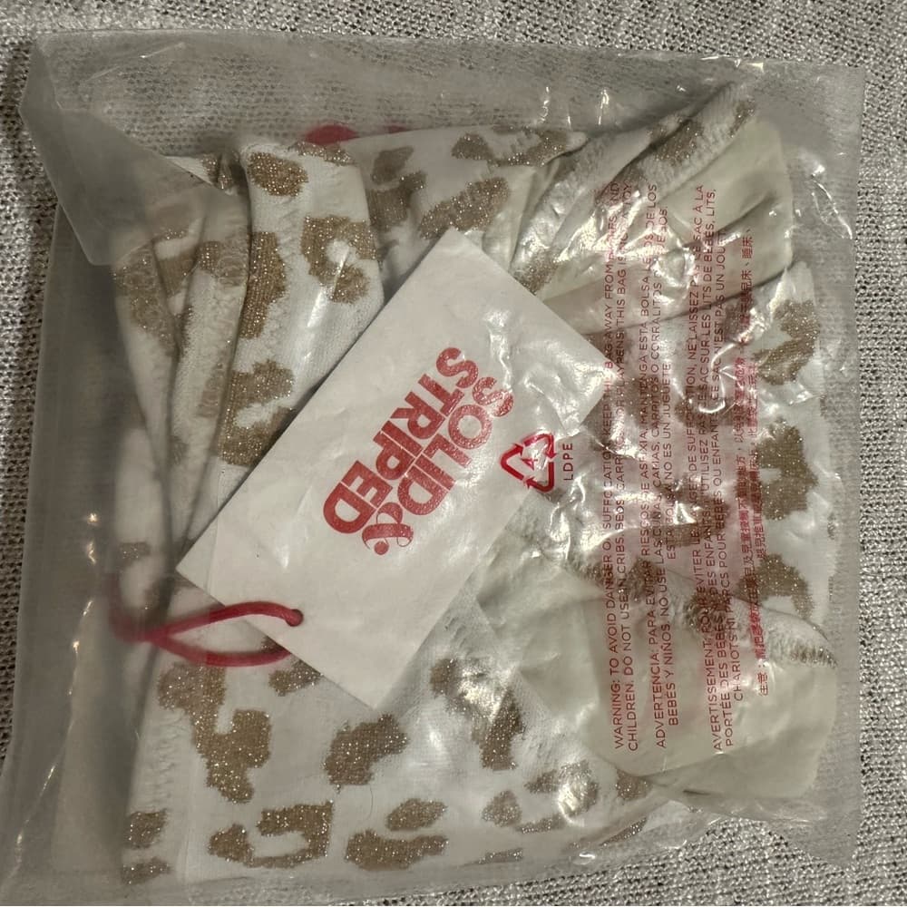 NWT Solid and Striped Elsa gold leopard bikini bottoms