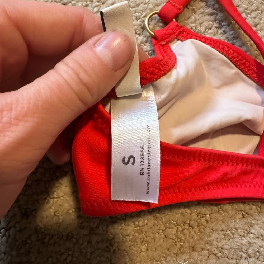 Solid and Striped Tilda bikini top red - Thumbnail 4