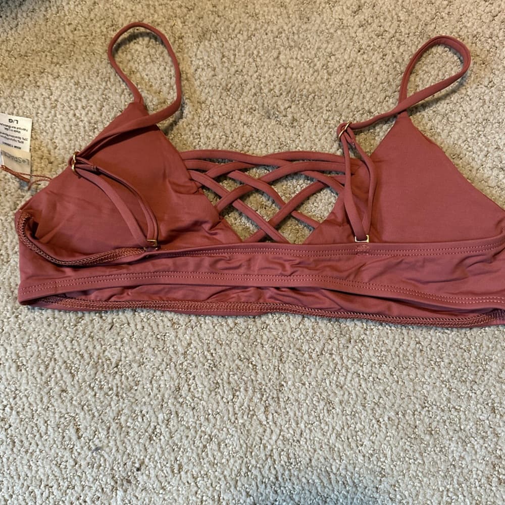NWOT L*Space Jaime bikini top Primrose pink - Thumbnail 2
