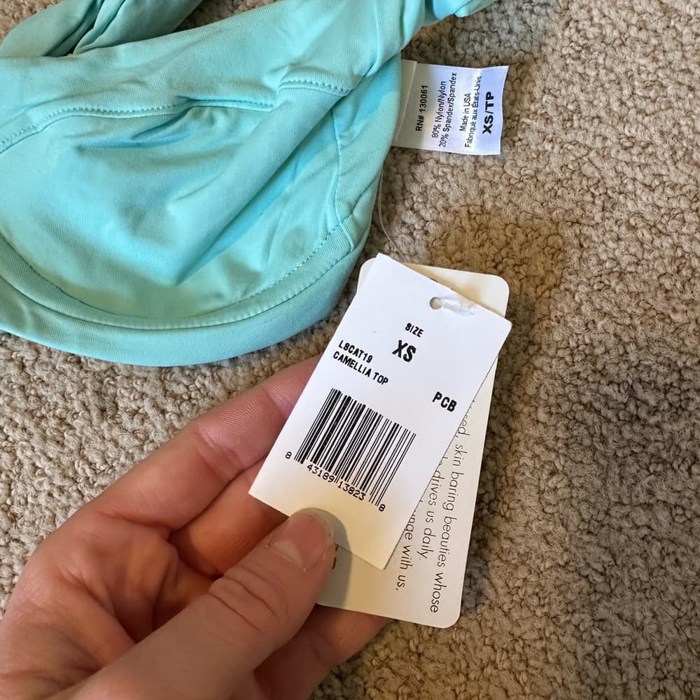 NWT L*Space Camellia bikini top light blue - Thumbnail 3