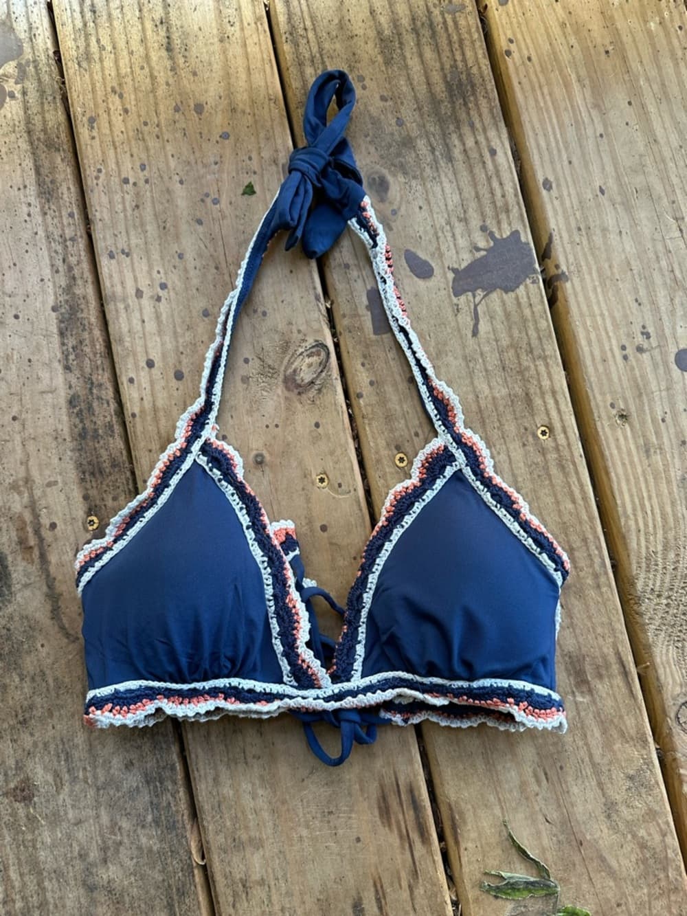 Becca Medina crochet trim bikini top