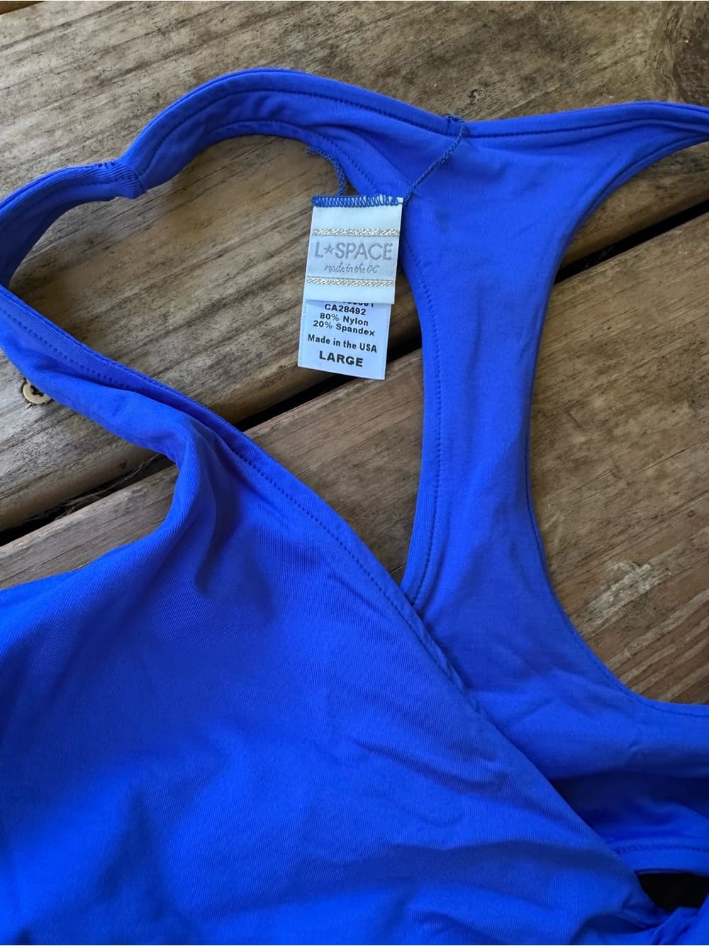 NWOT L*Space wrap itsy cut bikini set royal blue - Thumbnail 2
