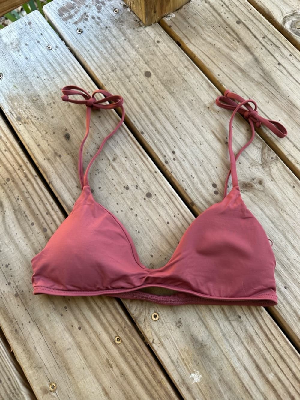 NWOT L*Space Daisy bikini top mauve