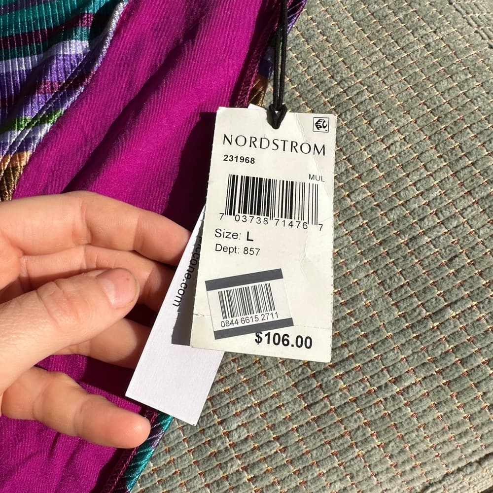 NWT Robin Piccone "Ines" Stripe High Waist Bikini Bottom - Thumbnail 2