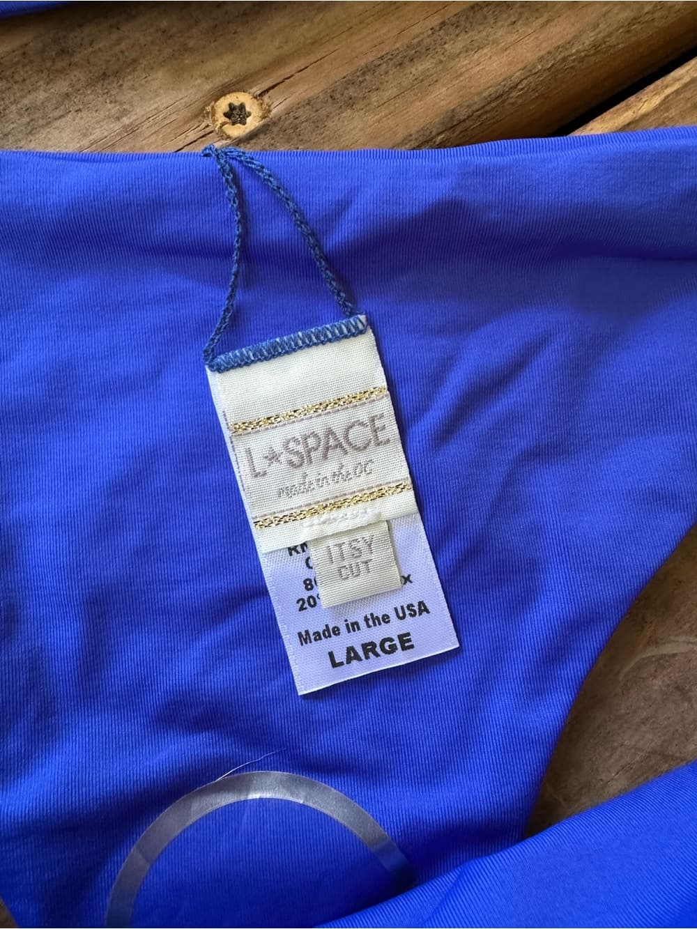 NWOT L*Space wrap itsy cut bikini set royal blue - Thumbnail 3