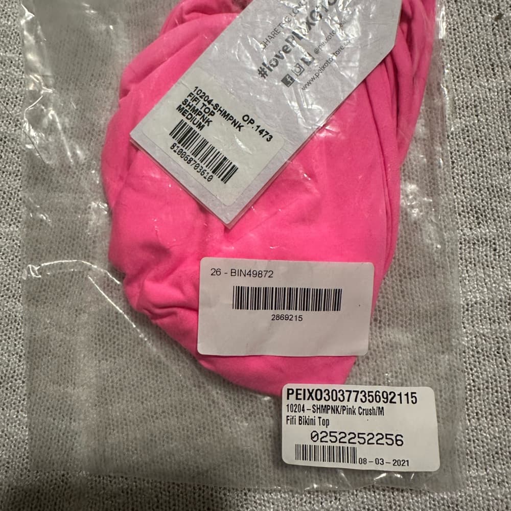 NWT Peixoto Fifi bikini top pink crush