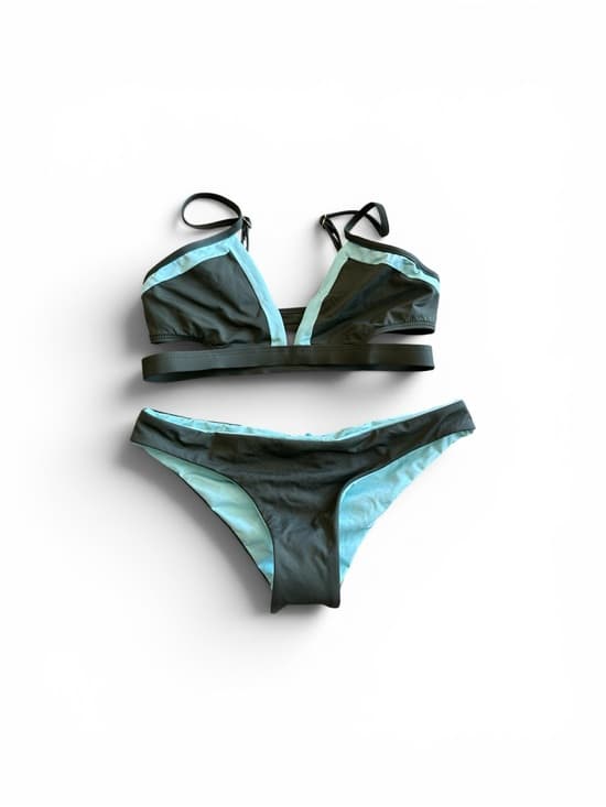 NWOT L*Space Bitsy colorblock bikini set green extra small - Thumbnail 6