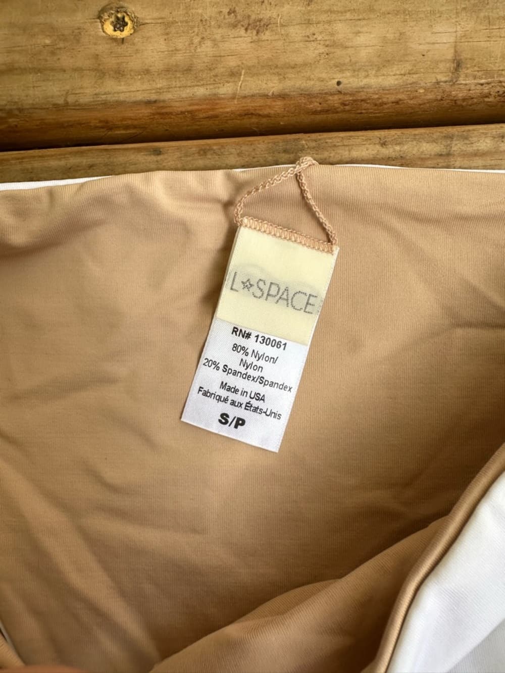 NWOT L*Space Low Down bikini bottoms white cream - Thumbnail 2