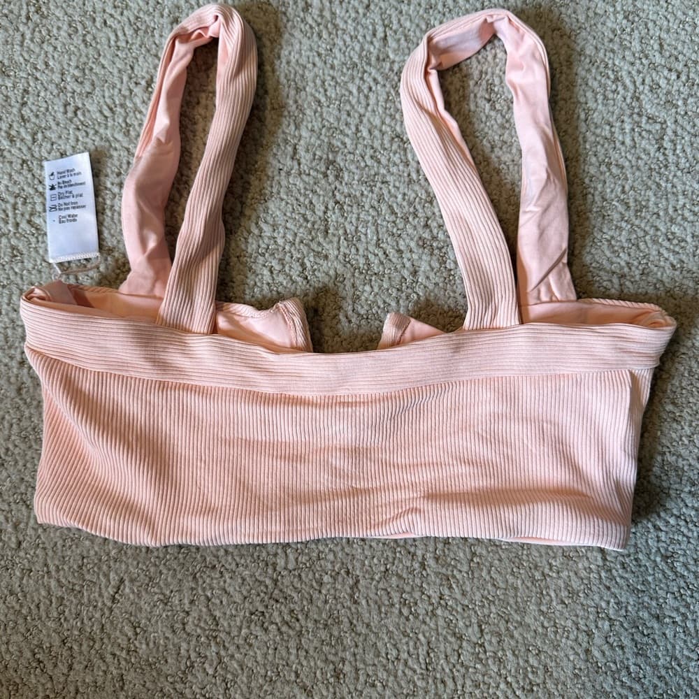 NWOT L*Space Lee Lee ribbed bikini top cherry blossom - Thumbnail 2