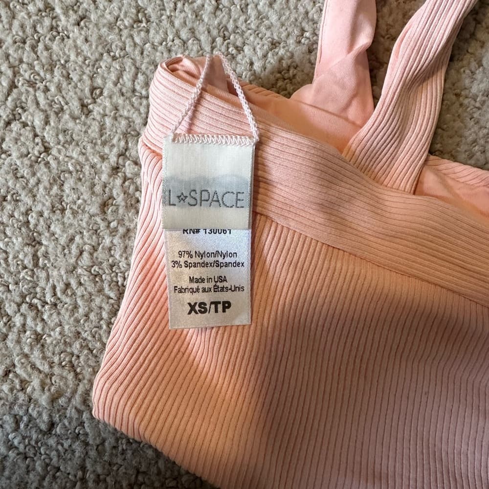 NWOT L*Space Lee Lee ribbed bikini top cherry blossom - Thumbnail 3