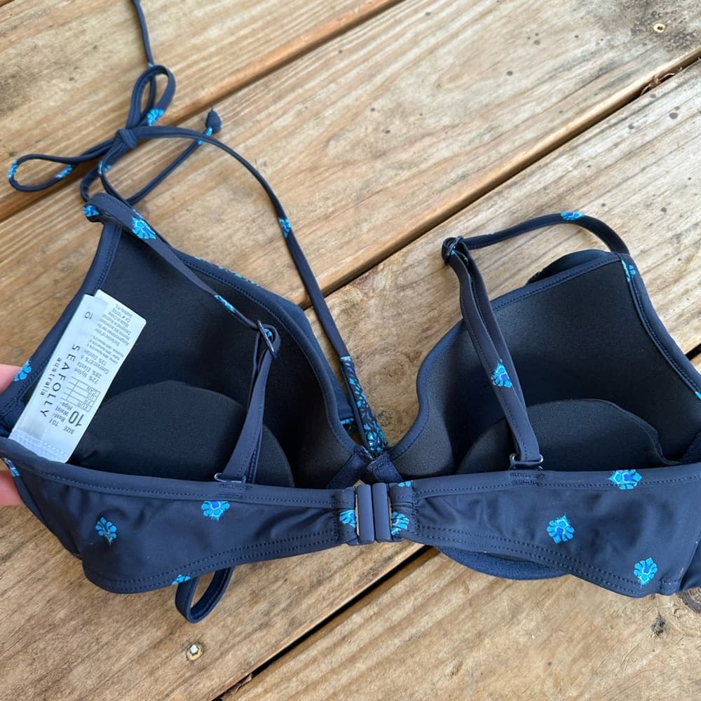 NWOT Seafolly Border wrap front booster bikini top - Thumbnail 2