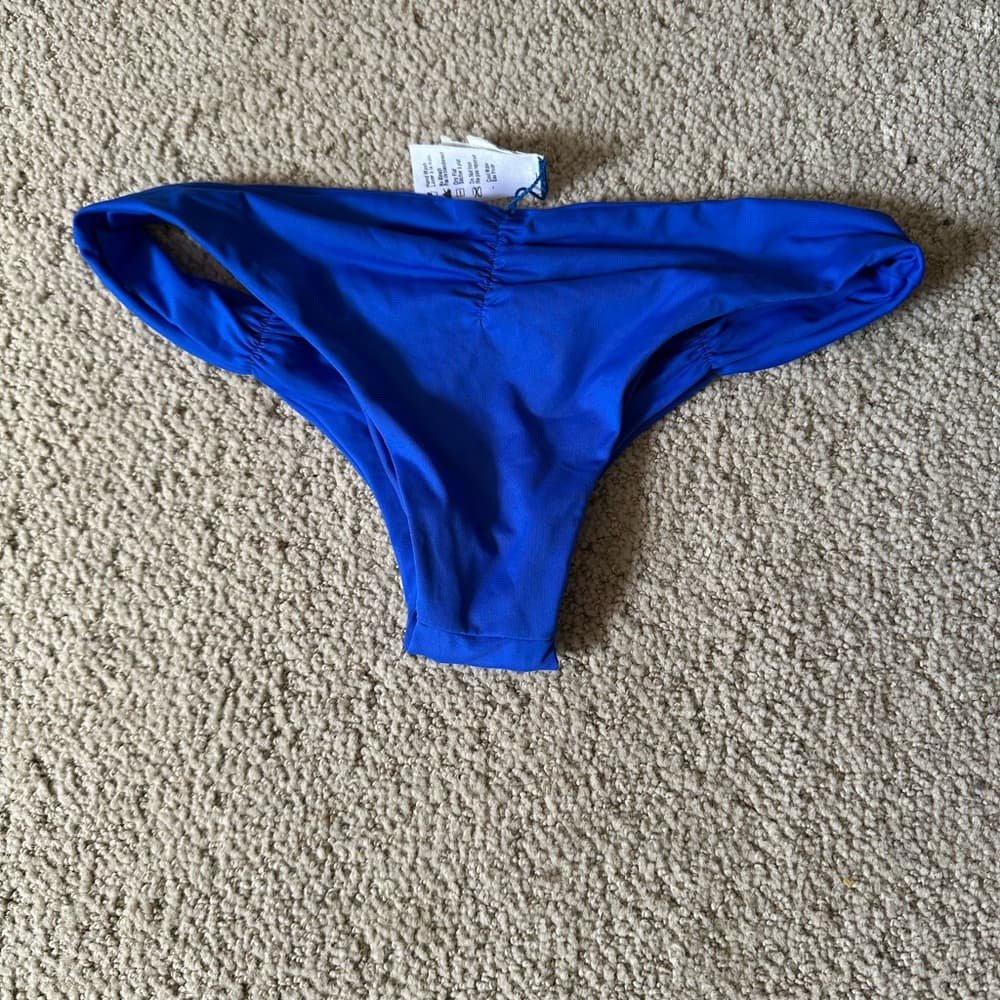 NWOT L*Space Monique bikini bottoms royal blue - Thumbnail 3