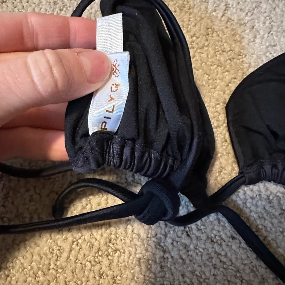 PilyQ string bikini top black large - Thumbnail 3