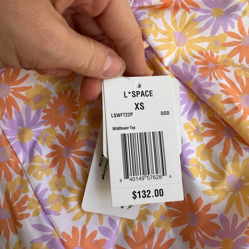 NWT L*Space Wildflower swim crop top Oopsie Daisy - Thumbnail 3