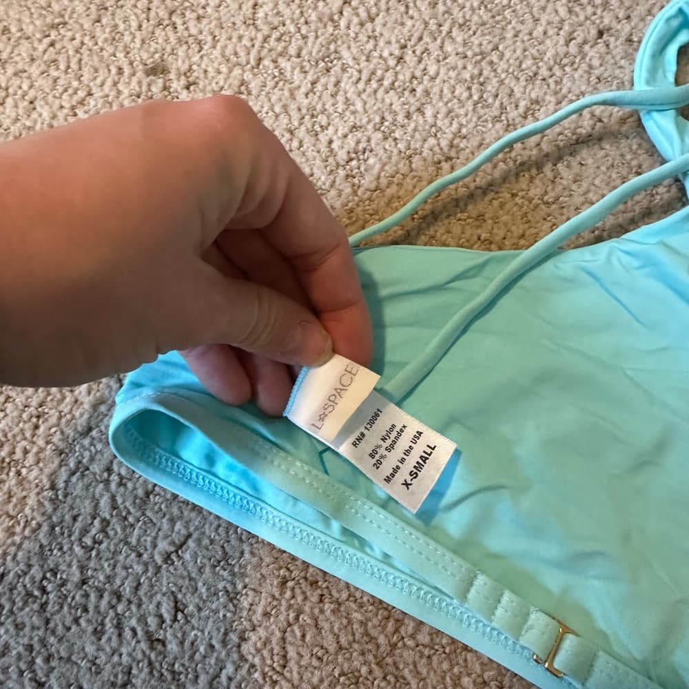 NWOT L*Space Haute bikini top light blue - Thumbnail 3