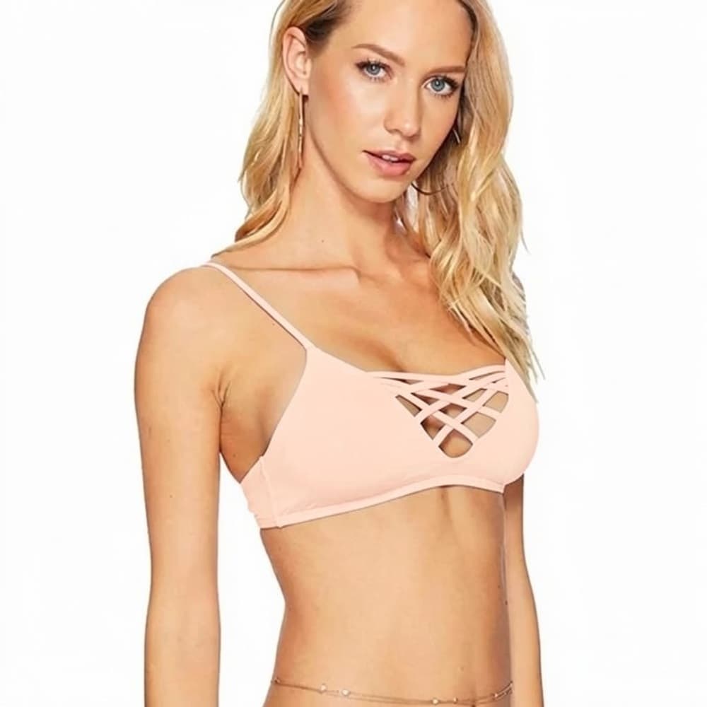 NWOT L*Space Jaime bikini top peach - Thumbnail 4