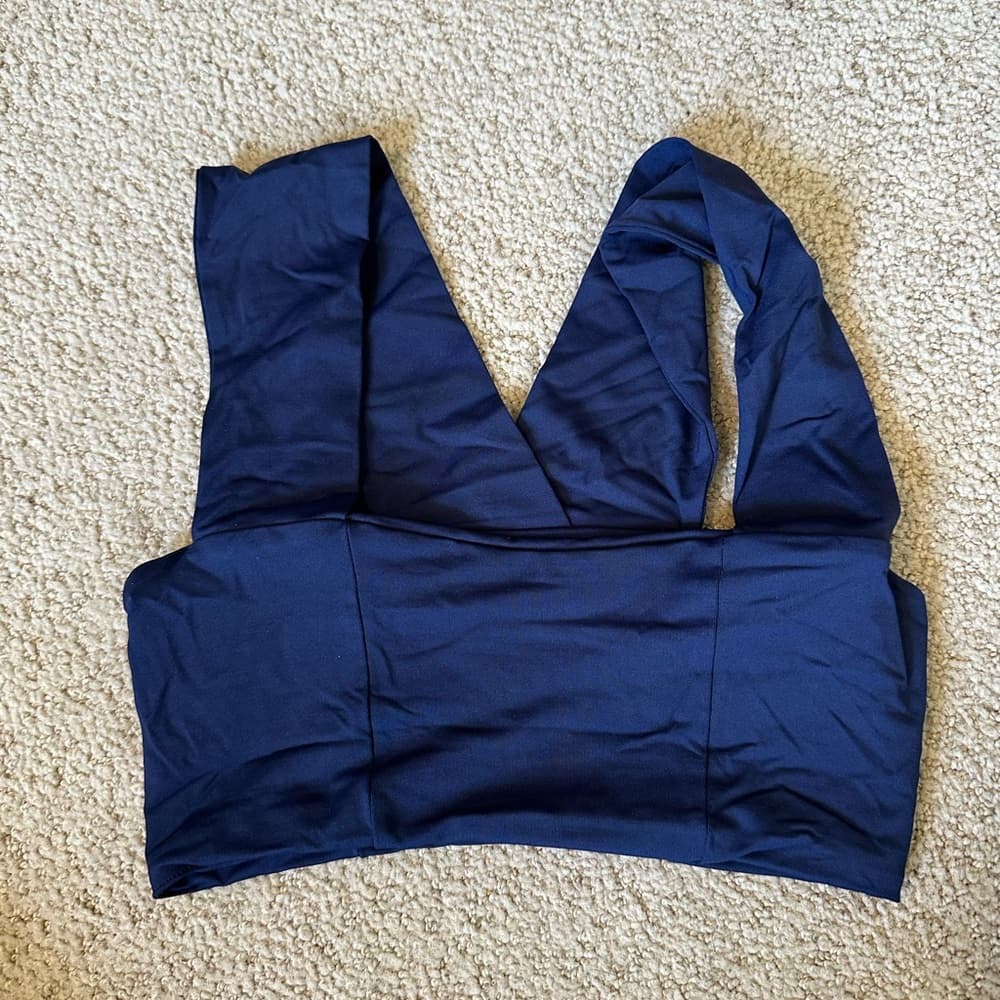 NWOT L*Space Parker bikini top navy
